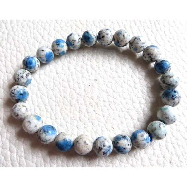 天然K2手鍊藍綠黑雲母能量石手串藍銅礦水晶稀有礦8mm/17.5g手鍊手串招財手珠手環珠寶首飾寶石-細節圖3