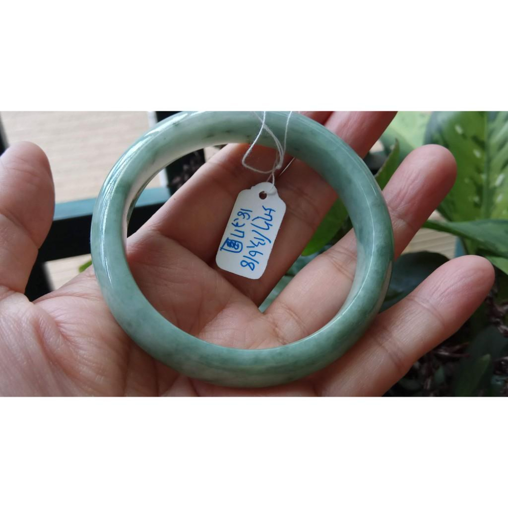 18.37圍天然緬甸玉硬玉翡翠A貨冰糯種滿蘋果綠種手鐲玉鐲鐲子手環平安鐲扁口鐲鐲細膩有種水珠寶玉石首飾飾品-細節圖5