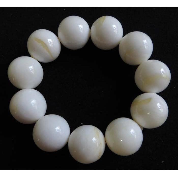 天然金線硨磲玉化帶黃金絲手鏈手環手珠手串手鍊20mm/137.9g佛珠深海珍寶珠寶玉石有機寶石首飾飾品佛教七寶驅邪避凶-細節圖2