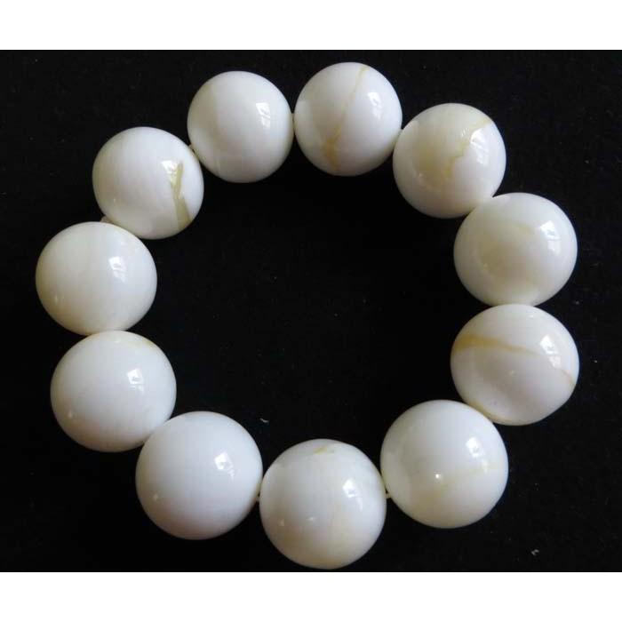 天然金線硨磲玉化帶黃金絲手鏈手環手珠手串手鍊20mm/137.9g佛珠深海珍寶珠寶玉石有機寶石首飾飾品佛教七寶驅邪避凶-細節圖3