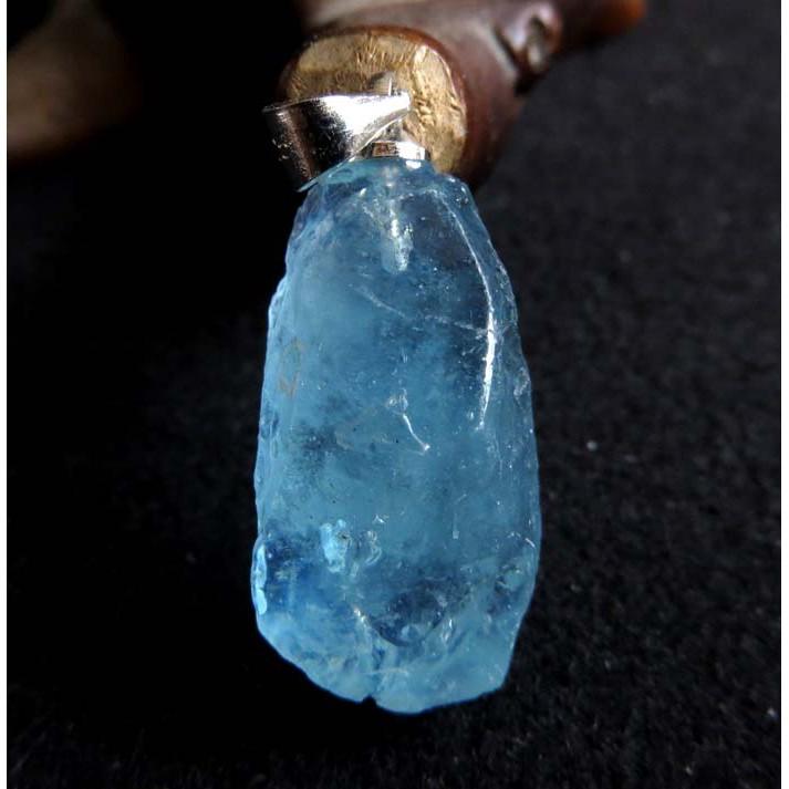 魔鬼藍海藍寶原礦原石不規則形吊墬墬子掛件項鍊玉珮23*13*9mm補水寶石水晶招財珠寶玉石首飾飾品-細節圖2