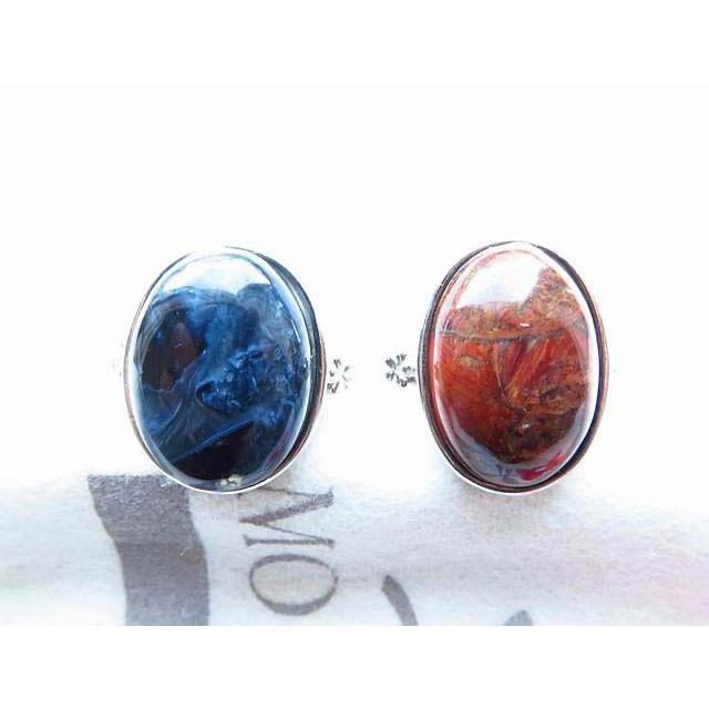 珍藏*特色紅藍彼得石戒指絕美天然納米比亞AAA級19.6*14.5mm兩款任選其一活圍內徑可調水晶珠寶玉石寶石首飾飾品-細節圖2