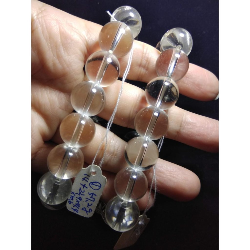 冰透白水晶雕刻貔貅圓珠單圈手鍊手珠佛珠手環手串14mm招財旺財神獸珠寶首飾飾品寶石兩款任選其一-細節圖4