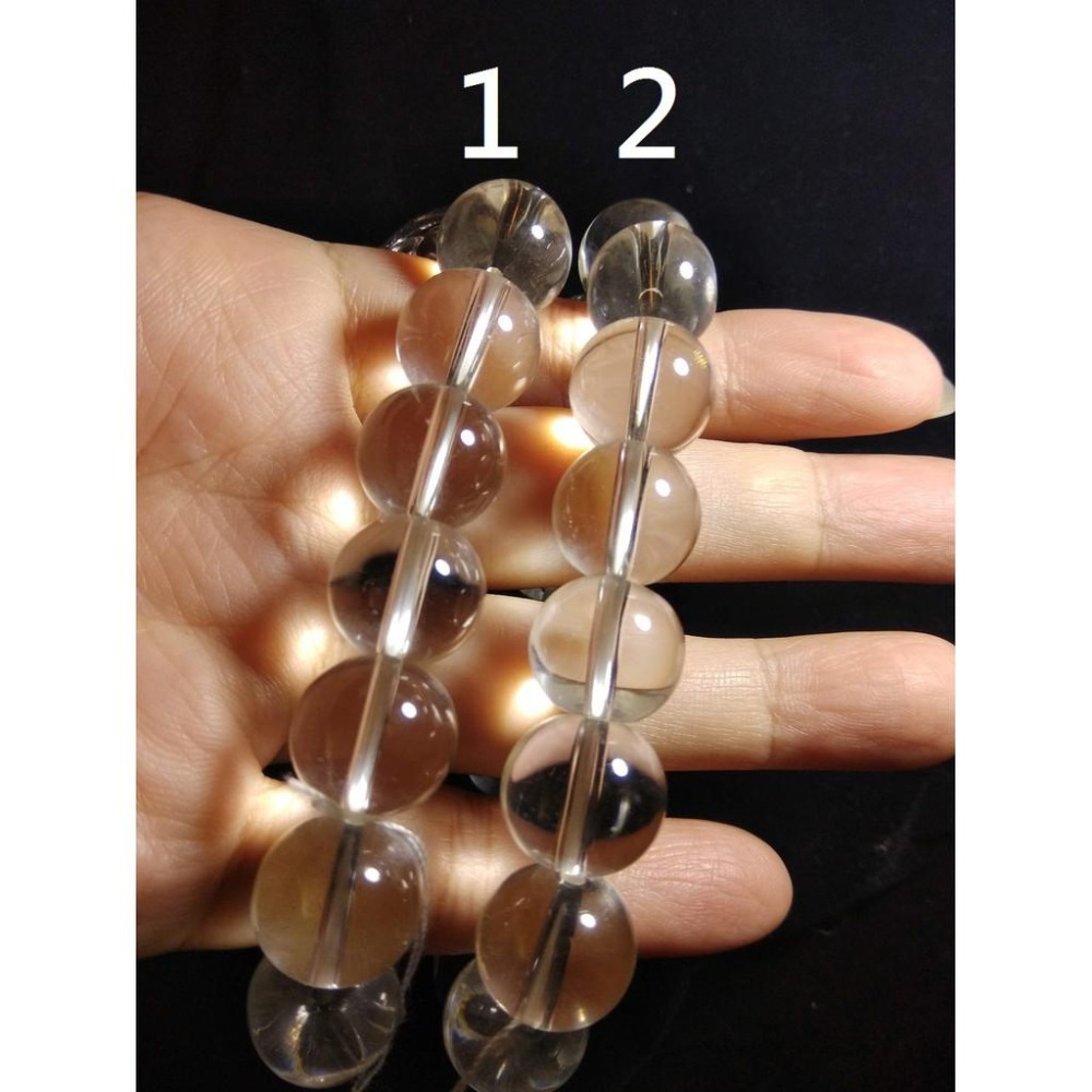 冰透白水晶雕刻貔貅圓珠單圈手鍊手珠佛珠手環手串14mm招財旺財神獸珠寶首飾飾品寶石兩款任選其一-細節圖9