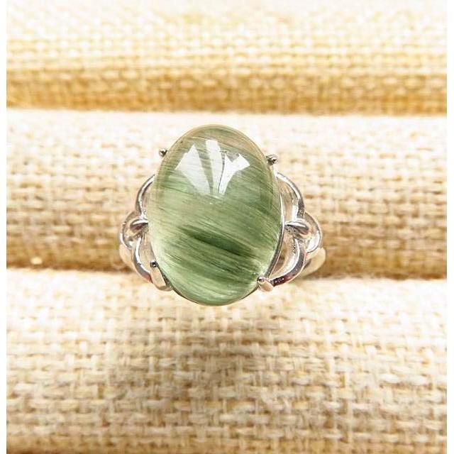 超美全順發栩栩如生髮絲清晰極美AAA級綠髮晶戒指19*14mm活圍活口內徑可調整男女戒正品珠寶玉石首飾飾品-細節圖3