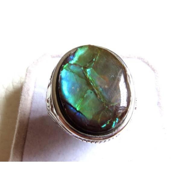 超美特色收藏天然紅色斑彩石戒指虹彩明顯閃耀色彩繽紛23*17.5mm活圍男戒活圍正品玉石珠寶首飾寶石飾品專櫃精品-細節圖2