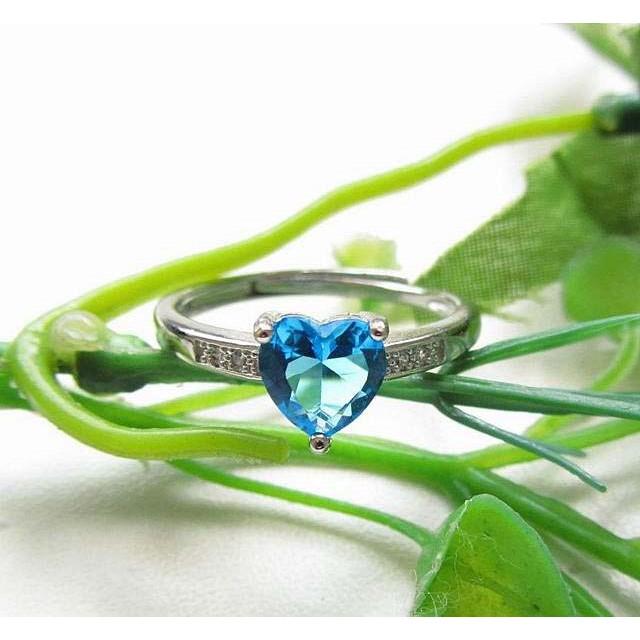 天然超深色瑞士藍超閃亮超好切工托帕石拓帕石Topaz愛心型戒指戒子活圍活口珠寶首飾彩色寶石首飾飾品寶石彩寶彩色寶石-細節圖2