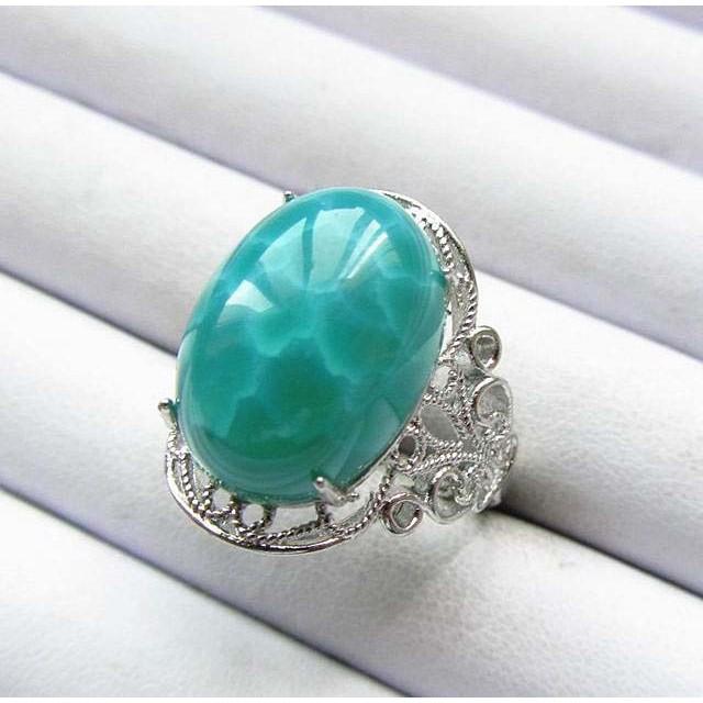 天然水晶龜裂紋綠紋石戒指溫潤油亮活圍內徑可調男女戒珠寶玉石寶石首飾飾品-細節圖3