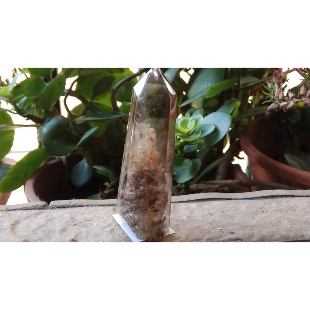 天然水晶四季彩色紅綠幽靈風景石膠花共生鬼佬財神吊墬墬子項鍊掛件晶柱晶簇擺件風水擺飾珠寶玉石首飾飾品寶石69.7mm高-細節圖2