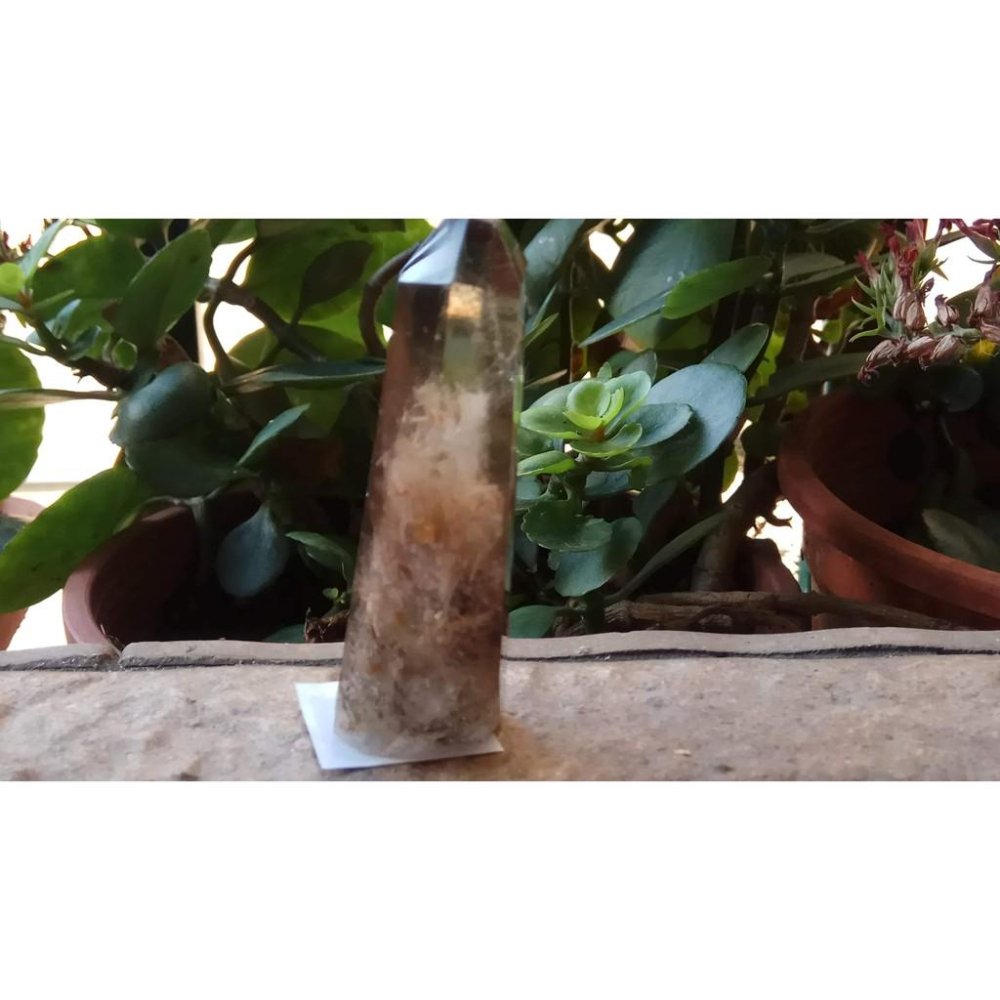 天然水晶四季彩色紅綠幽靈風景石膠花共生鬼佬財神吊墬墬子項鍊掛件晶柱晶簇擺件風水擺飾珠寶玉石首飾飾品寶石69.7mm高-細節圖5