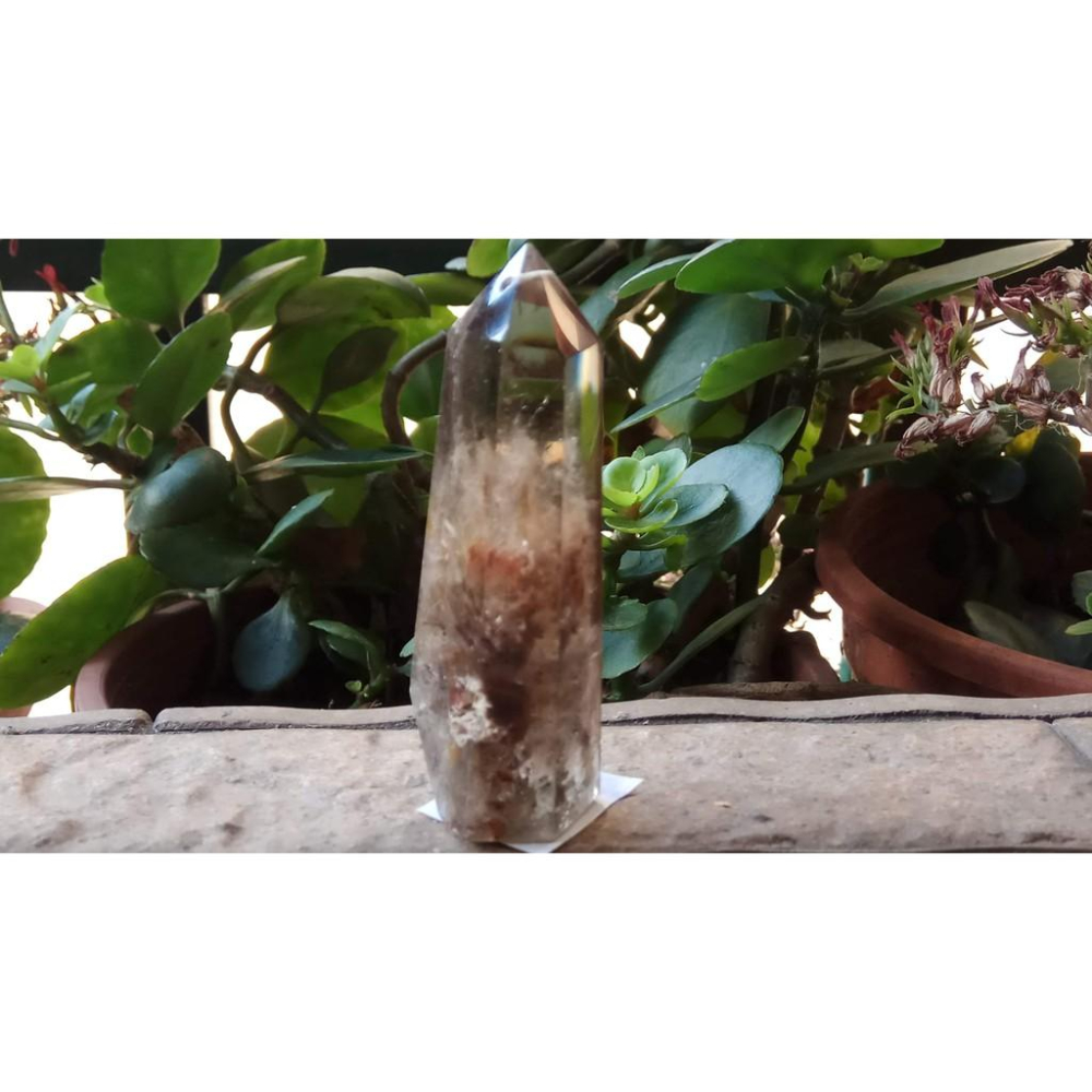 天然水晶四季彩色紅綠幽靈風景石膠花共生鬼佬財神吊墬墬子項鍊掛件晶柱晶簇擺件風水擺飾珠寶玉石首飾飾品寶石69.7mm高-細節圖6