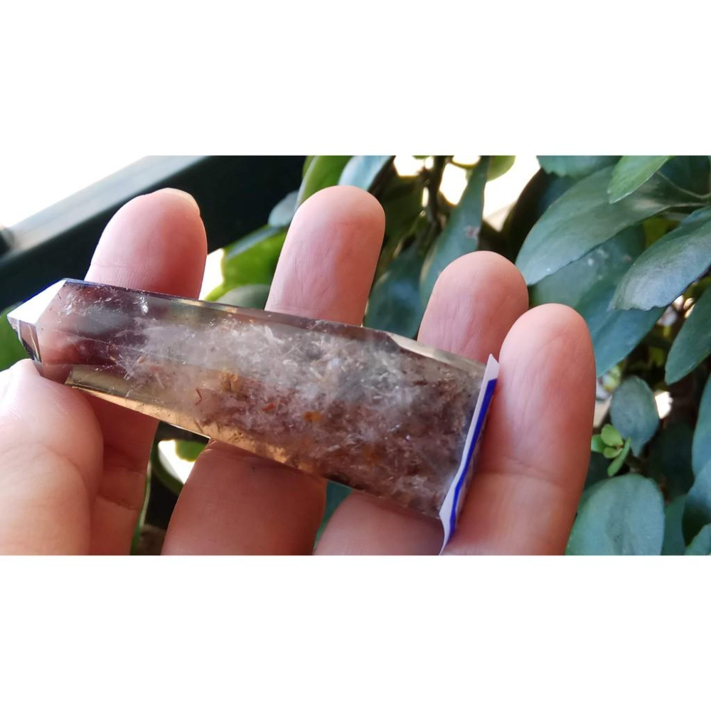 天然水晶四季彩色紅綠幽靈風景石膠花共生鬼佬財神吊墬墬子項鍊掛件晶柱晶簇擺件風水擺飾珠寶玉石首飾飾品寶石69.7mm高-細節圖8