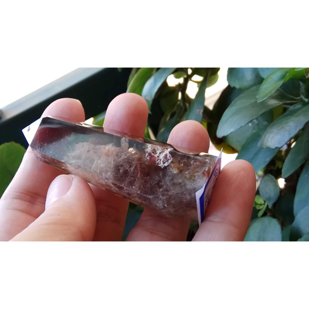 天然水晶四季彩色紅綠幽靈風景石膠花共生鬼佬財神吊墬墬子項鍊掛件晶柱晶簇擺件風水擺飾珠寶玉石首飾飾品寶石69.7mm高-細節圖9