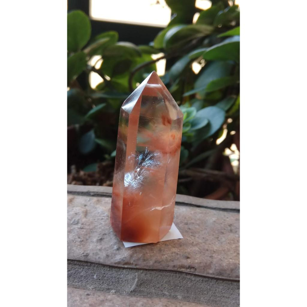 天然水晶極美紅兔毛清料滿絲膠花幽靈共生吊墬墬子項鍊掛件晶柱晶簇擺件風水擺飾珠寶玉石首飾飾品鴻運當頭紅紅火火59.5mm高-細節圖5
