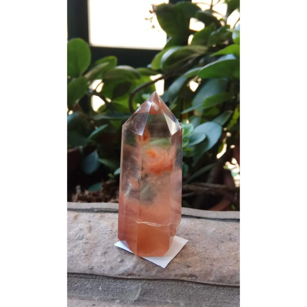 天然水晶極美紅兔毛清料滿絲膠花幽靈共生吊墬墬子項鍊掛件晶柱晶簇擺件風水擺飾珠寶玉石首飾飾品鴻運當頭紅紅火火59.5mm高-細節圖6