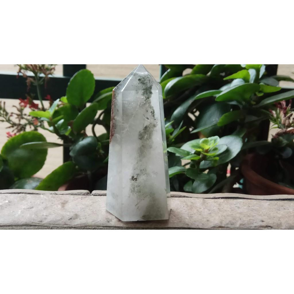 天然水晶四季彩色紅綠幽靈風景石膠花共生鬼佬財神吊墬墬子項鍊掛件晶柱晶簇擺件風水擺飾珠寶玉石首飾飾品寶石67mm高-細節圖2