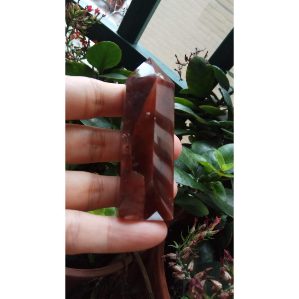 天然水晶極美紅兔毛清料滿絲膠花幽靈共生吊墬墬子項鍊掛件晶柱晶簇擺件風水擺飾珠寶玉石首飾飾品鴻運當頭紅紅火火77.6mm-細節圖3