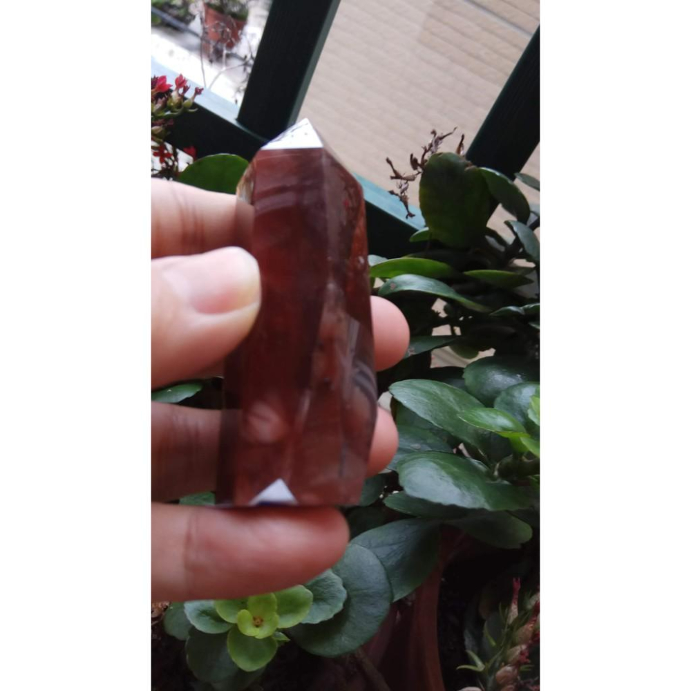 天然水晶極美紅兔毛清料滿絲膠花幽靈共生吊墬墬子項鍊掛件晶柱晶簇擺件風水擺飾珠寶玉石首飾飾品鴻運當頭紅紅火火77.6mm-細節圖8
