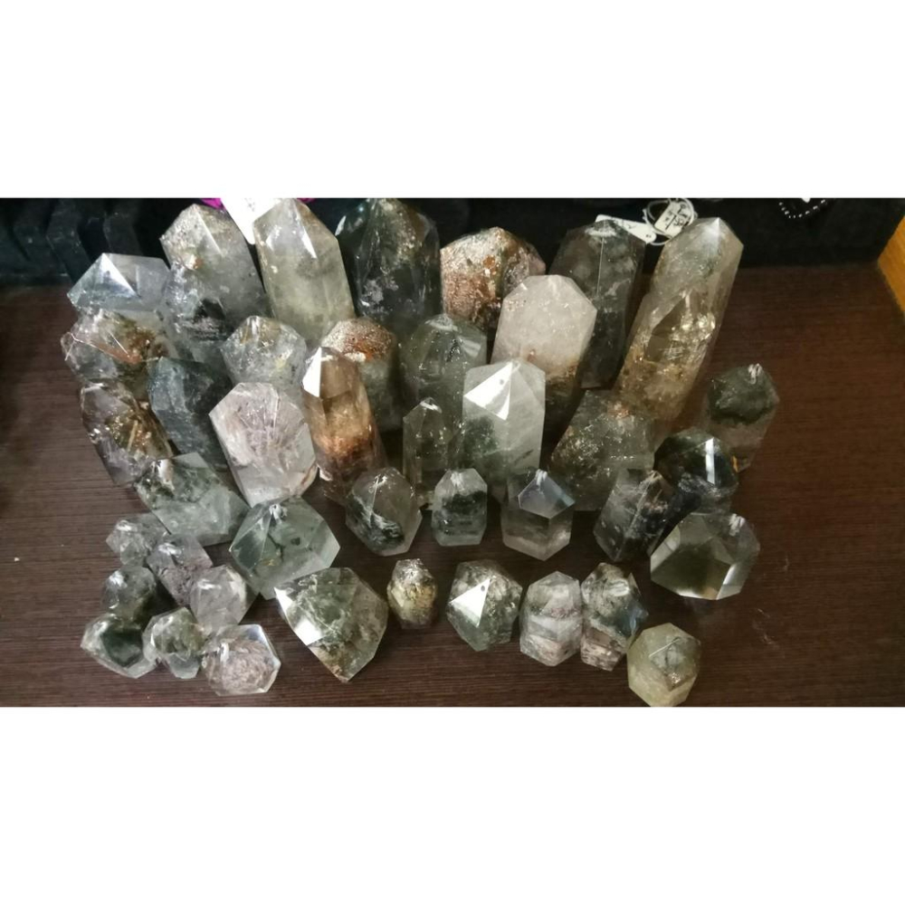 天然水晶極美紅綠幽靈風景石鬼佬財神吊墬墬子項鍊掛件晶柱晶簇擺件風水擺飾珠寶玉石首飾飾品寶石-細節圖2