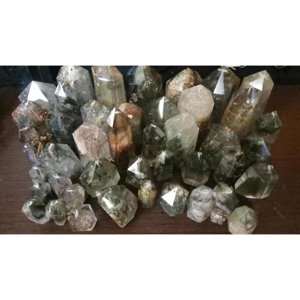 天然水晶極美紅綠幽靈風景石鬼佬財神吊墬墬子項鍊掛件晶柱晶簇擺件風水擺飾珠寶玉石首飾飾品寶石-細節圖3