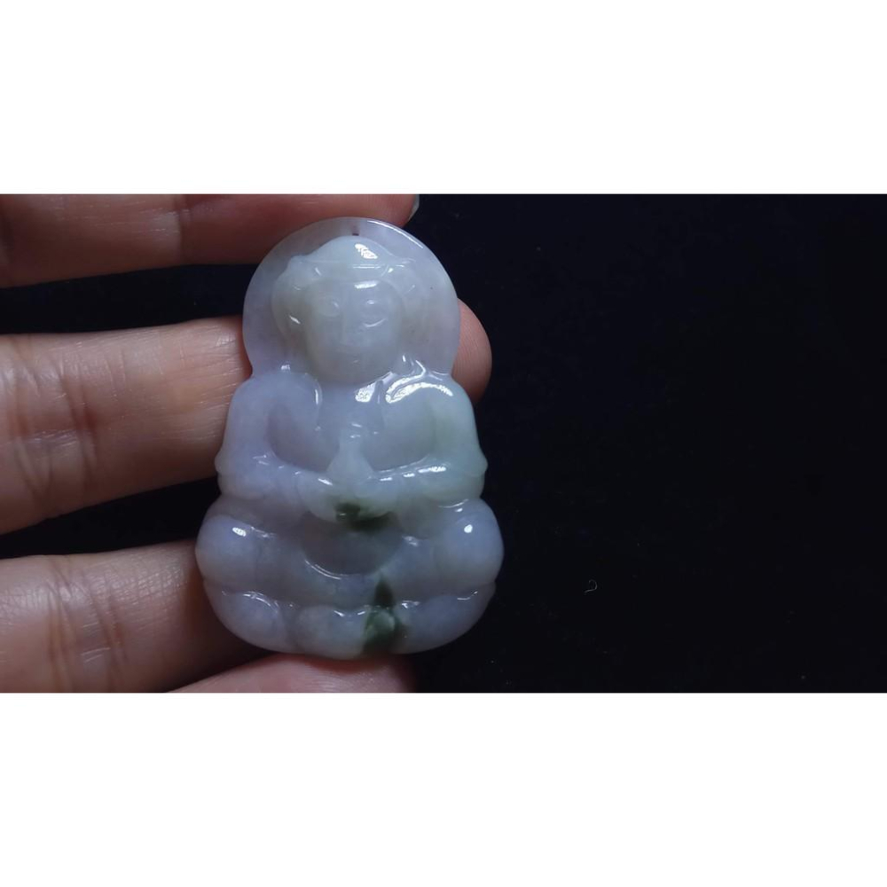 天然玉石硬玉緬甸玉正品A貨翡翠春帶彩紫羅蘭飄花吊墬玉珮玉牌墬子玉墬掛件項鍊觀音菩薩雙彩珠寶寶石首飾飾品-細節圖4