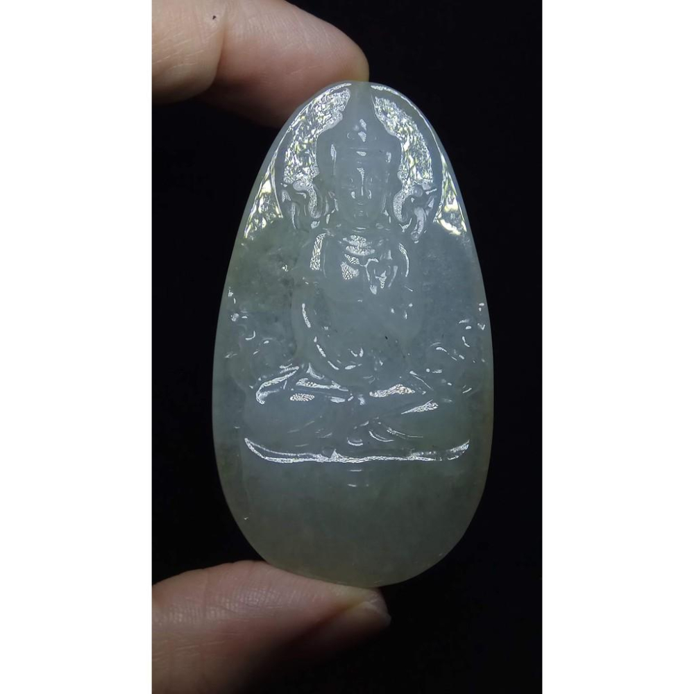 天然玉石緬甸玉硬玉A貨翡翠冰種紫羅蘭黃翡立體精雕吊墬玉珮墬子玉墬掛件觀音菩薩如來佛像珠寶寶石首飾飾品-細節圖8