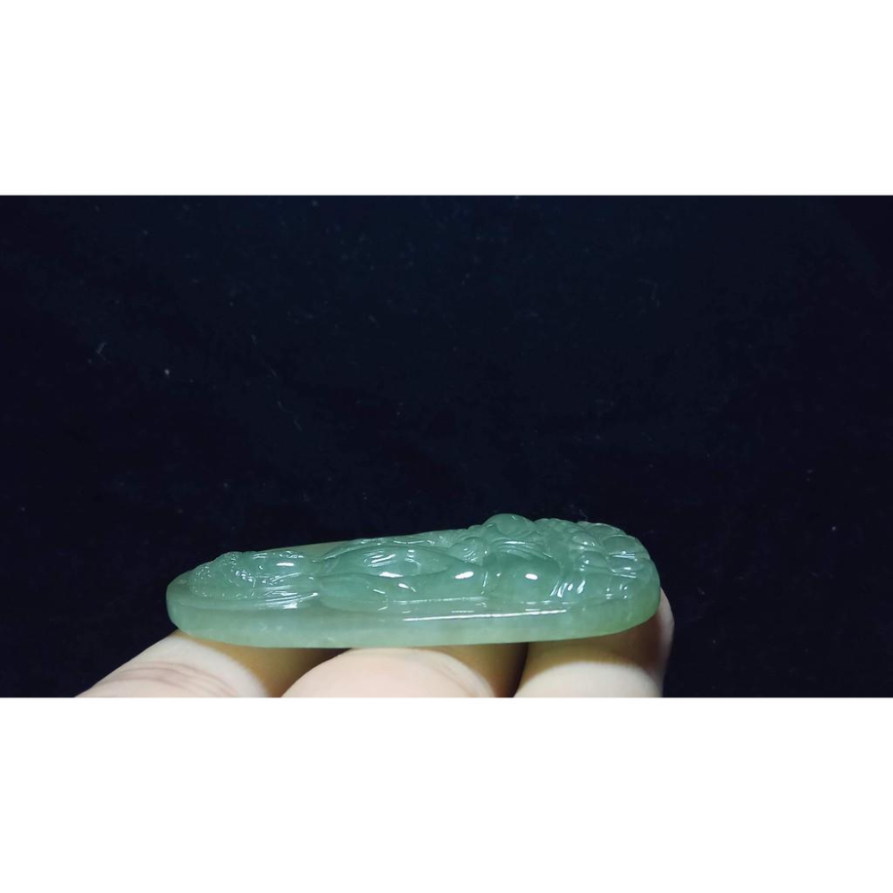 天然玉石緬甸玉硬玉A貨翡翠藍水種油青立體精雕吊墬玉珮墬子玉墬掛件觀音菩薩如來佛像珠寶寶石首飾飾品-細節圖4