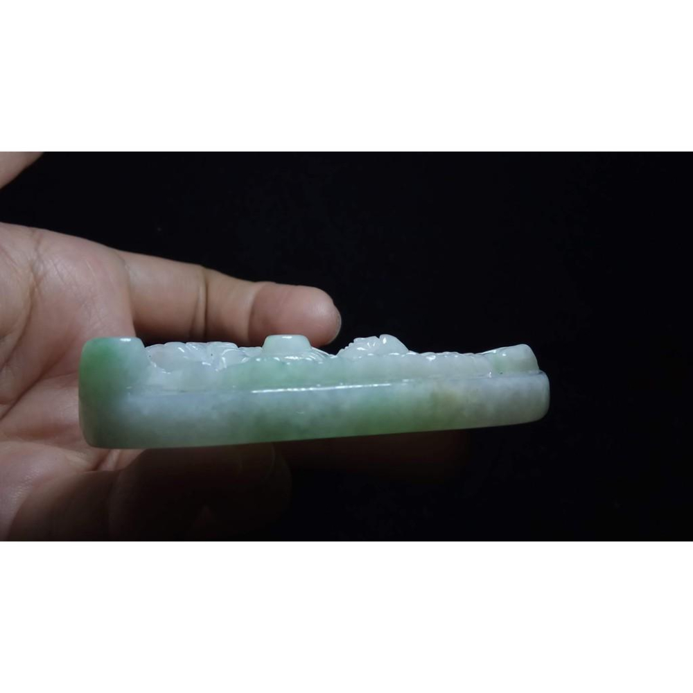 天然玉石緬甸玉硬玉A貨翡翠冰糯種正陽綠立體精雕吊墬玉珮墬子玉墬掛件觀音菩薩如來保佑平安珠寶寶石首飾飾品-細節圖5