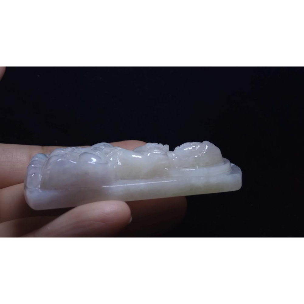 天然玉石緬甸玉硬玉A貨翡翠冰糯種紫羅蘭黃翡立體精雕吊墬玉珮墬子玉墬掛件觀音菩薩如來保佑平安珠寶寶石首飾飾品-細節圖3