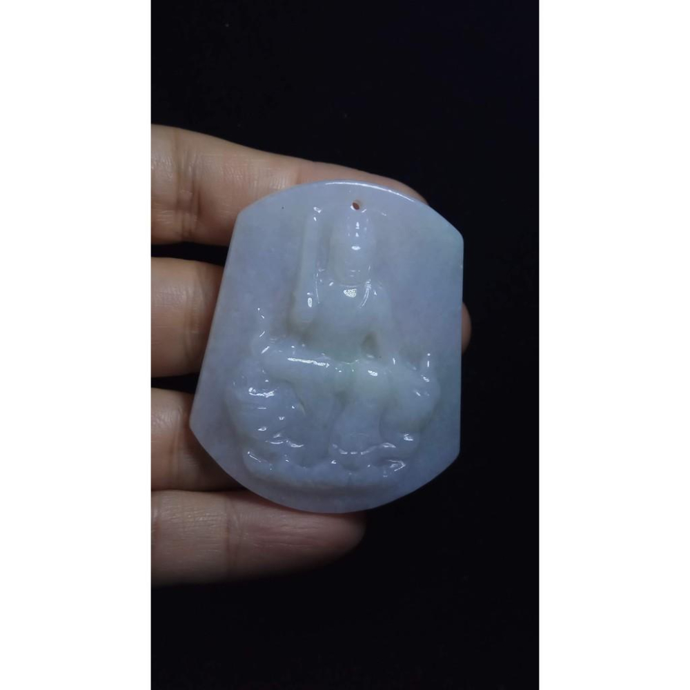 附證書天然玉石緬甸玉硬玉A貨翡翠冰糯種紫羅蘭春帶彩吊墬玉珮墬子玉墬掛件菩薩珠寶寶石首飾飾品-細節圖8