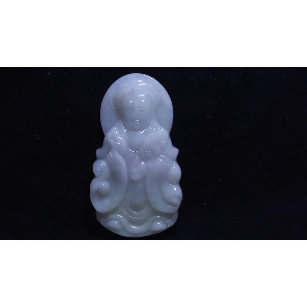天然玉石緬甸玉正品A貨翡翠春帶彩紫羅蘭吊墬玉珮玉牌墬子玉墬掛件項鍊觀音菩薩雙彩珠寶寶石首飾飾品51.3mm-細節圖3