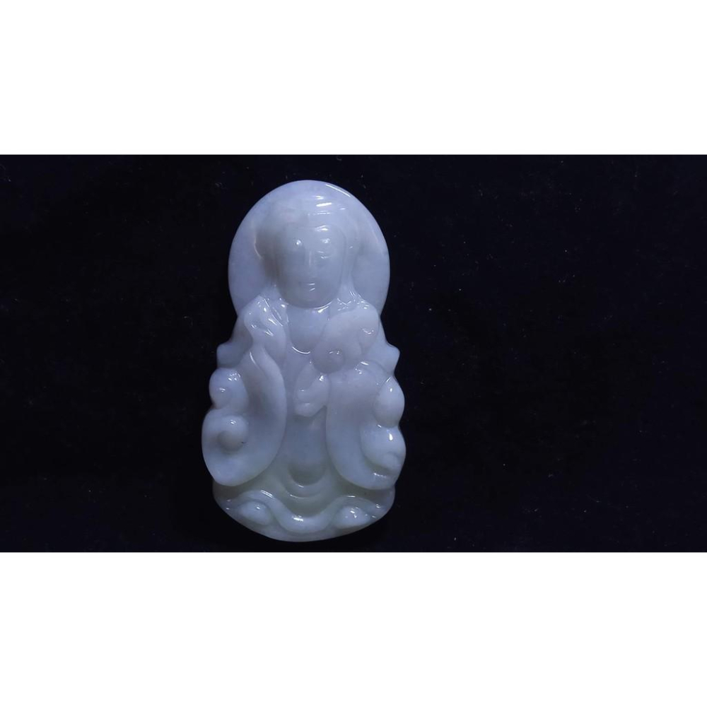 天然玉石緬甸玉正品A貨翡翠春帶彩紫羅蘭吊墬玉珮玉牌墬子玉墬掛件項鍊觀音菩薩雙彩珠寶寶石首飾飾品51.3mm-細節圖6