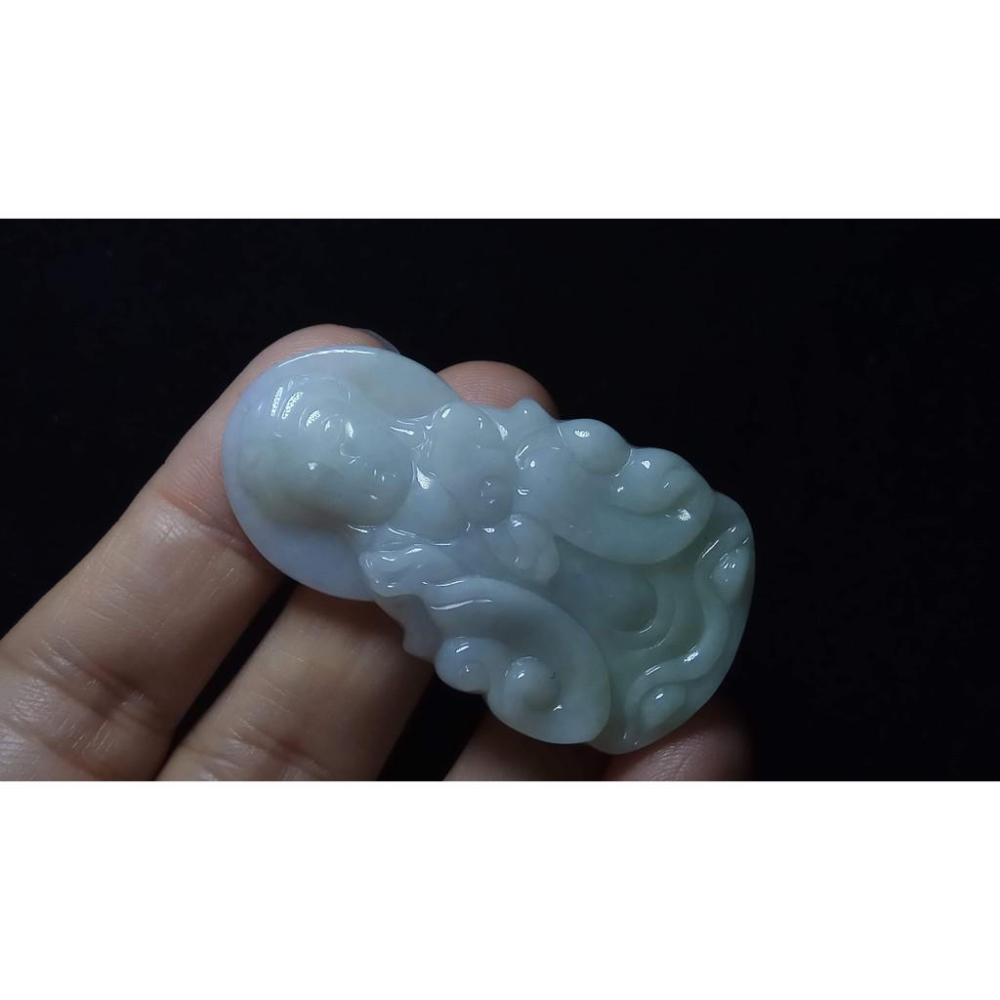 天然玉石緬甸玉正品A貨翡翠春帶彩紫羅蘭吊墬玉珮玉牌墬子玉墬掛件項鍊觀音菩薩雙彩珠寶寶石首飾飾品51.3mm-細節圖7
