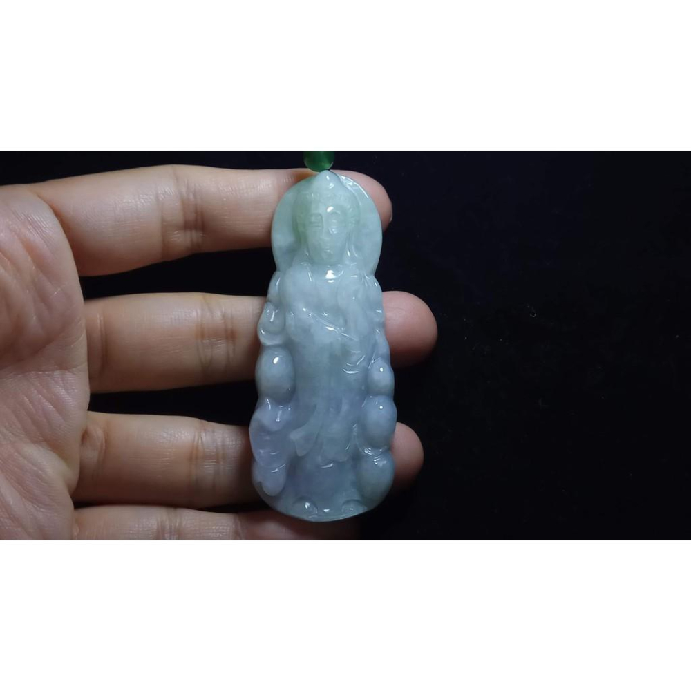 天然玉石緬甸玉正品A貨翡翠春帶彩紫羅蘭吊墬玉珮玉牌墬子玉墬掛件項鍊觀音菩薩雙彩珠寶寶石首飾飾品-細節圖3
