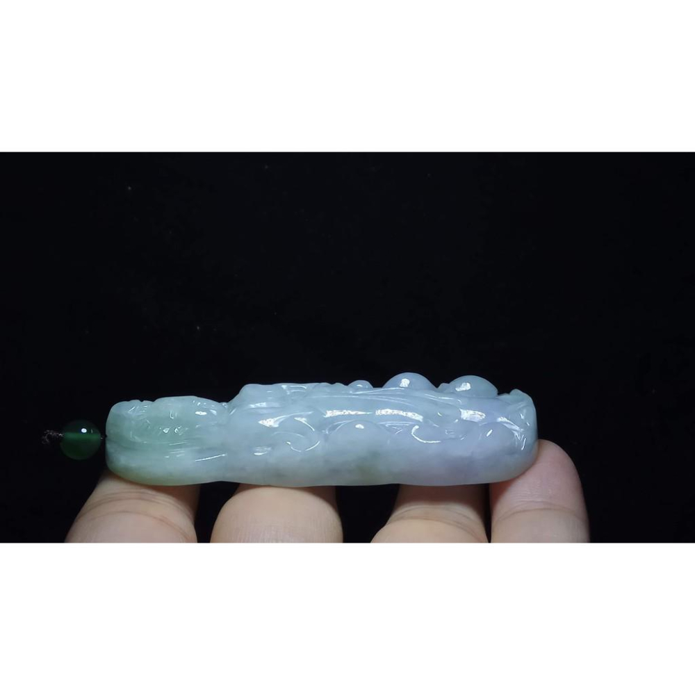 天然玉石緬甸玉正品A貨翡翠春帶彩紫羅蘭吊墬玉珮玉牌墬子玉墬掛件項鍊觀音菩薩雙彩珠寶寶石首飾飾品-細節圖5