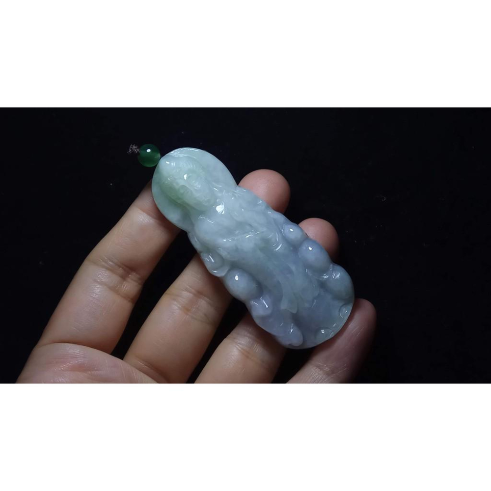 天然玉石緬甸玉正品A貨翡翠春帶彩紫羅蘭吊墬玉珮玉牌墬子玉墬掛件項鍊觀音菩薩雙彩珠寶寶石首飾飾品-細節圖7