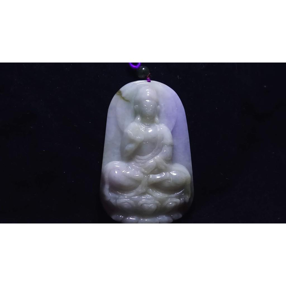 大塊厚實好料天然玉石緬甸玉硬玉A貨翡翠冰糯種紫羅蘭春帶彩吊墬玉珮墬子玉墬掛件八大菩薩保佑平安珠寶寶石首飾飾品-細節圖8