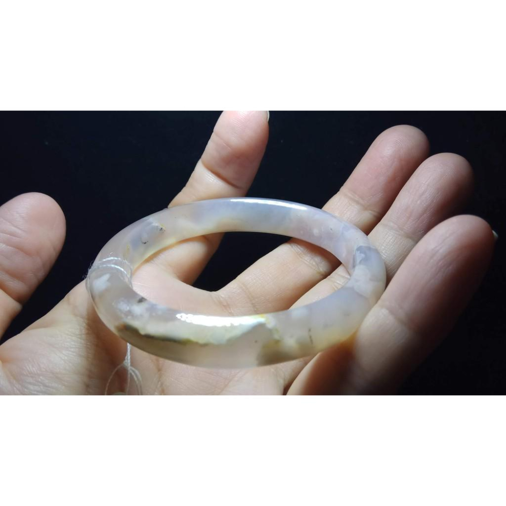 16.87圍✿天然冰種超冰透馬達加斯加粉紅櫻花瑪瑙手鐲手環鐲子玉鐲水晶珠寶玉石寶石首飾飾品精品美鐲售出恕不退換-細節圖4