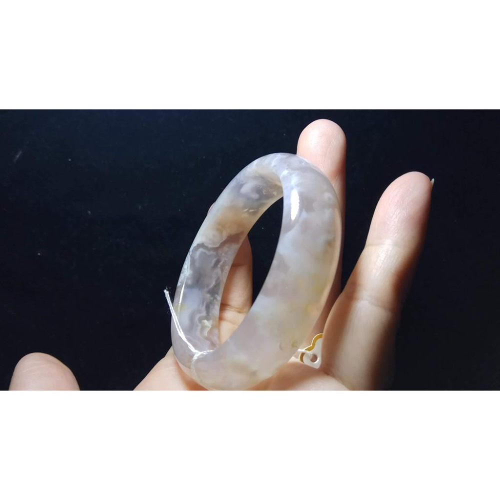 16.68圍✿天然冰種超冰透馬達加斯加粉紅櫻花瑪瑙手鐲手環鐲子玉鐲水晶珠寶玉石寶石首飾飾品精品美鐲-細節圖4