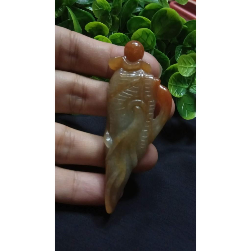 天然玉石硬玉緬甸玉正品A貨翡翠黃翡紅翡立體雙面鏤空精雕人生如意墬子吊墬玉墬掛件項墬手把件珠寶寶石首飾飾品-細節圖9