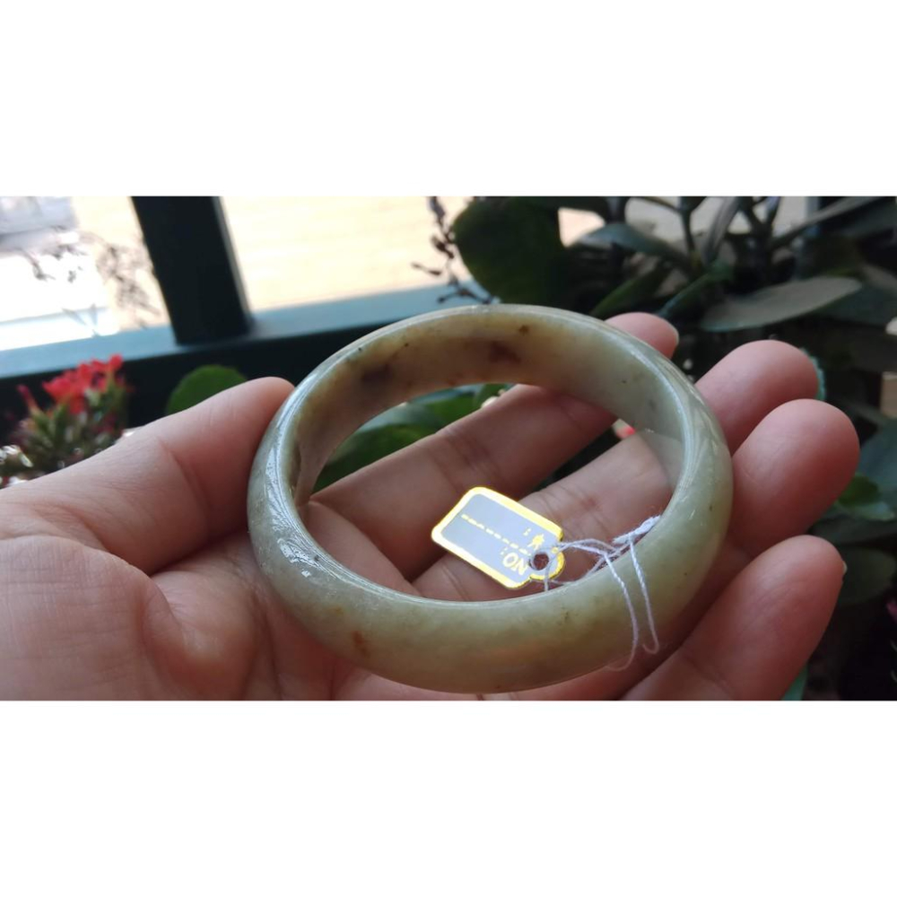 17.54圍天然緬甸玉硬玉翡翠A貨三彩冰黃翡灑金撒飄紅翡花冰潤手鐲玉鐲鐲子手環圓鐲細膩有種水珠寶玉石首飾飾品-細節圖2