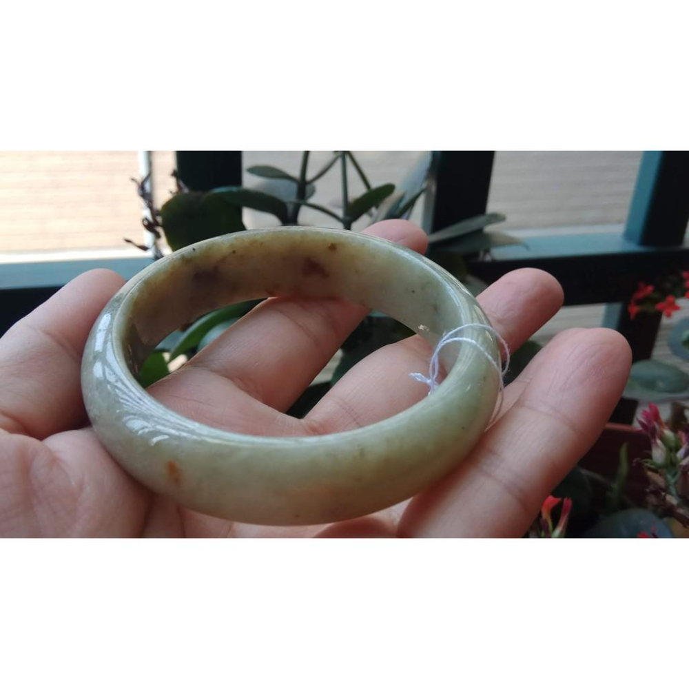 17.54圍天然緬甸玉硬玉翡翠A貨三彩冰黃翡灑金撒飄紅翡花冰潤手鐲玉鐲鐲子手環圓鐲細膩有種水珠寶玉石首飾飾品-細節圖6