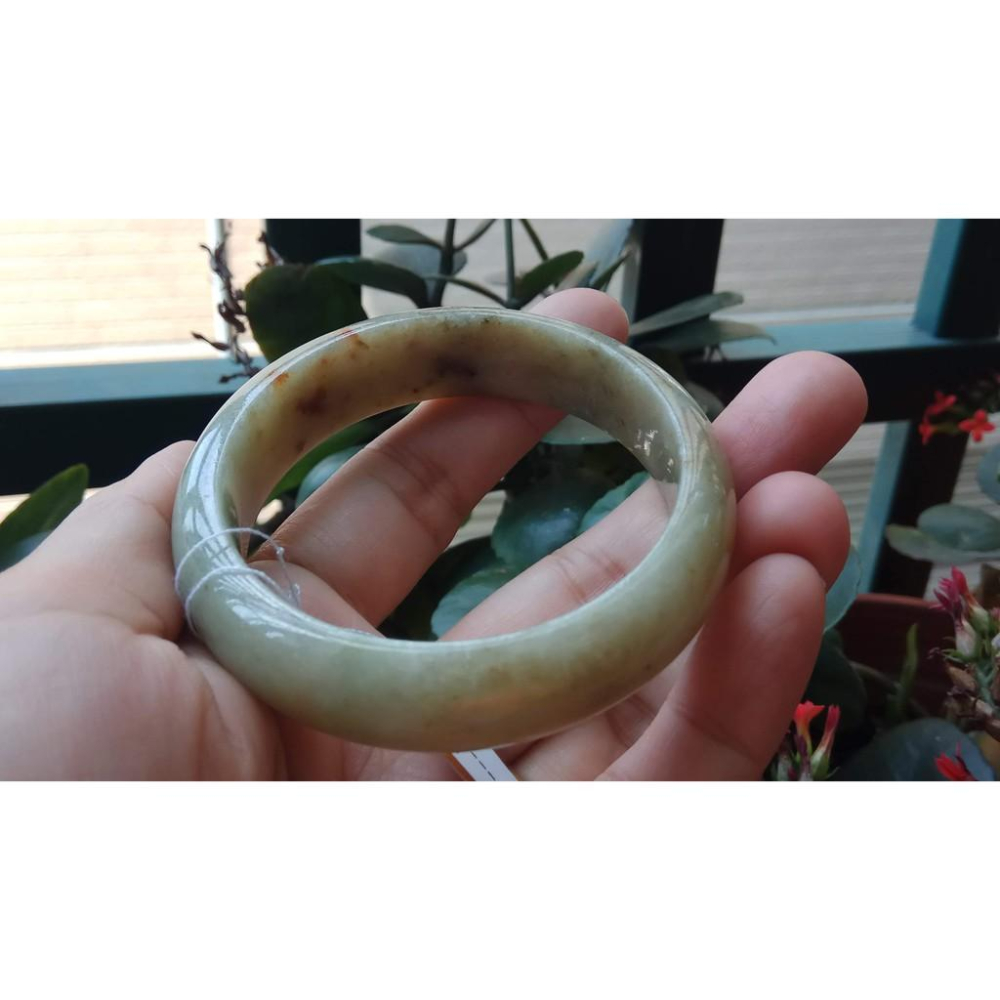 17.54圍天然緬甸玉硬玉翡翠A貨三彩冰黃翡灑金撒飄紅翡花冰潤手鐲玉鐲鐲子手環圓鐲細膩有種水珠寶玉石首飾飾品-細節圖8