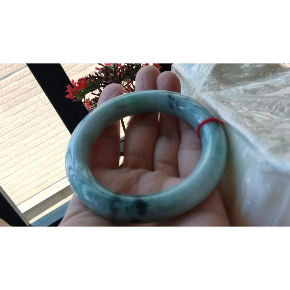 18圍天然緬甸玉硬玉翡翠A貨冰糯種辣綠飄花冰潤手鐲玉鐲鐲子圓骨鐲圓條細膩有種水珠寶玉石首飾飾品-細節圖3