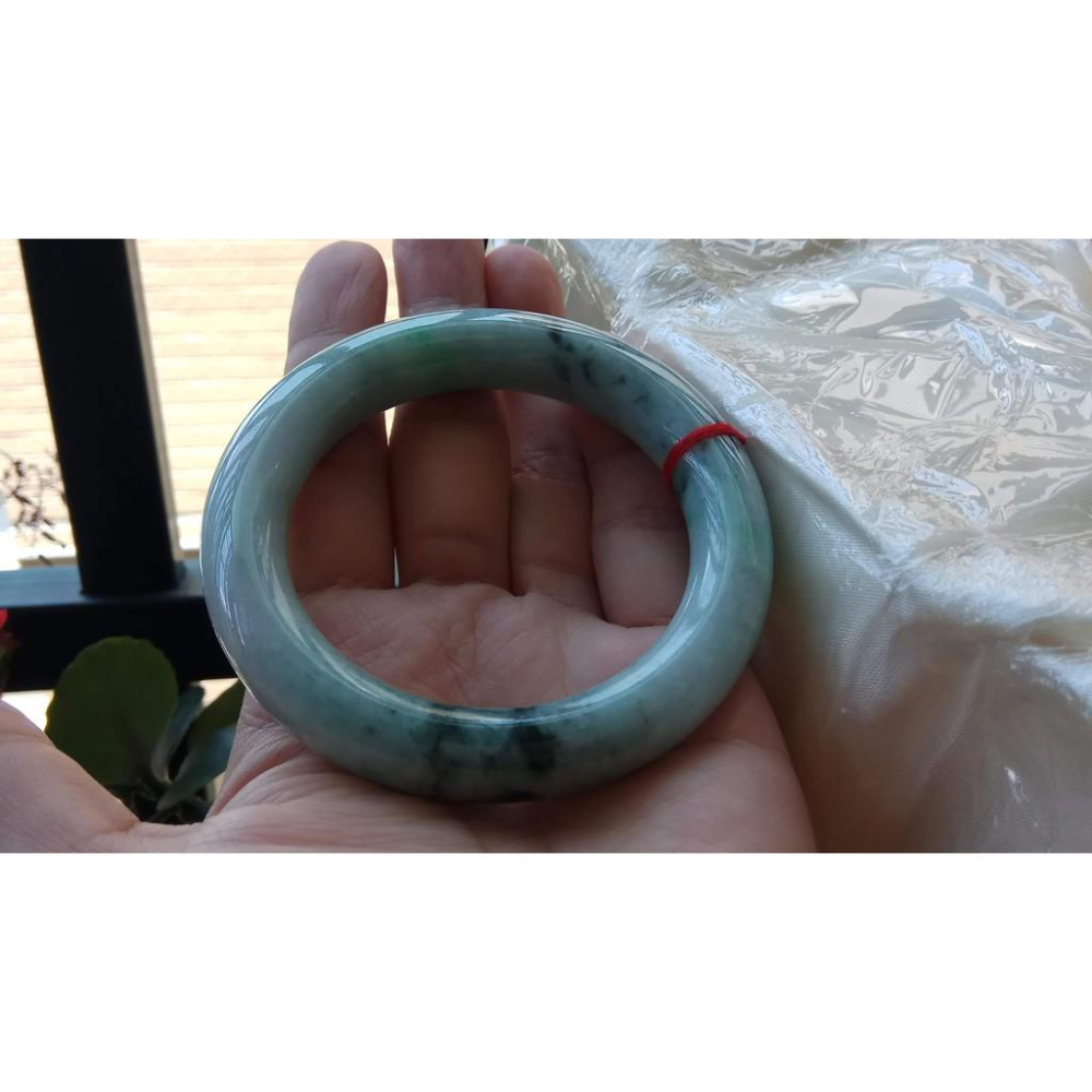 18圍天然緬甸玉硬玉翡翠A貨冰糯種辣綠飄花冰潤手鐲玉鐲鐲子圓骨鐲圓條細膩有種水珠寶玉石首飾飾品-細節圖4