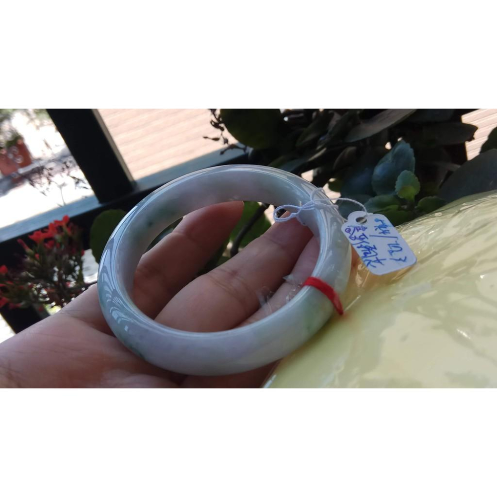 17.3圍天然緬甸玉硬玉翡翠A貨冰種紫羅蘭三彩辣綠飄花冰潤手鐲玉鐲鐲子圓鐲細膩有種水珠寶玉石首飾飾品-細節圖5