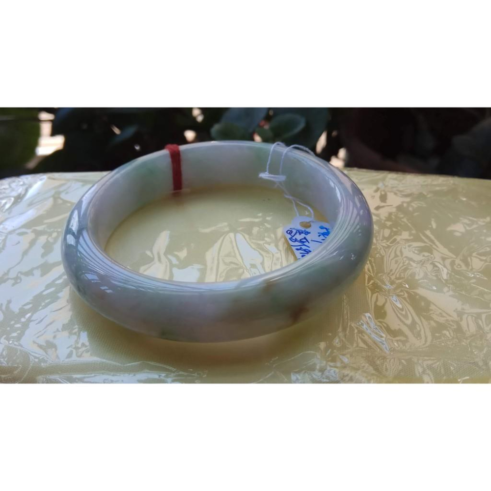 17.3圍天然緬甸玉硬玉翡翠A貨冰種紫羅蘭三彩辣綠飄花冰潤手鐲玉鐲鐲子圓鐲細膩有種水珠寶玉石首飾飾品-細節圖8