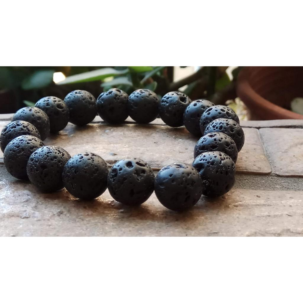 來自星星的你黑隕石原石單圓珠手鍊手串手鏈手男女款能量強大13mm/39.1g天然水晶珠寶玉石寶石首飾飾品-細節圖2