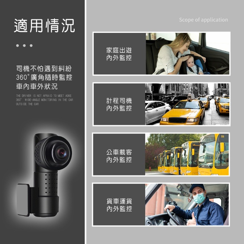 HANLIN CAR360 創新360度全景行車記錄器 # 2156P 聯詠晶片-細節圖8
