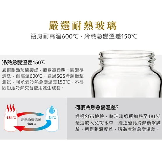 小獅王蘿蔓晶鑽標準玻璃奶瓶 120ml 240ml  窄口奶瓶-細節圖2